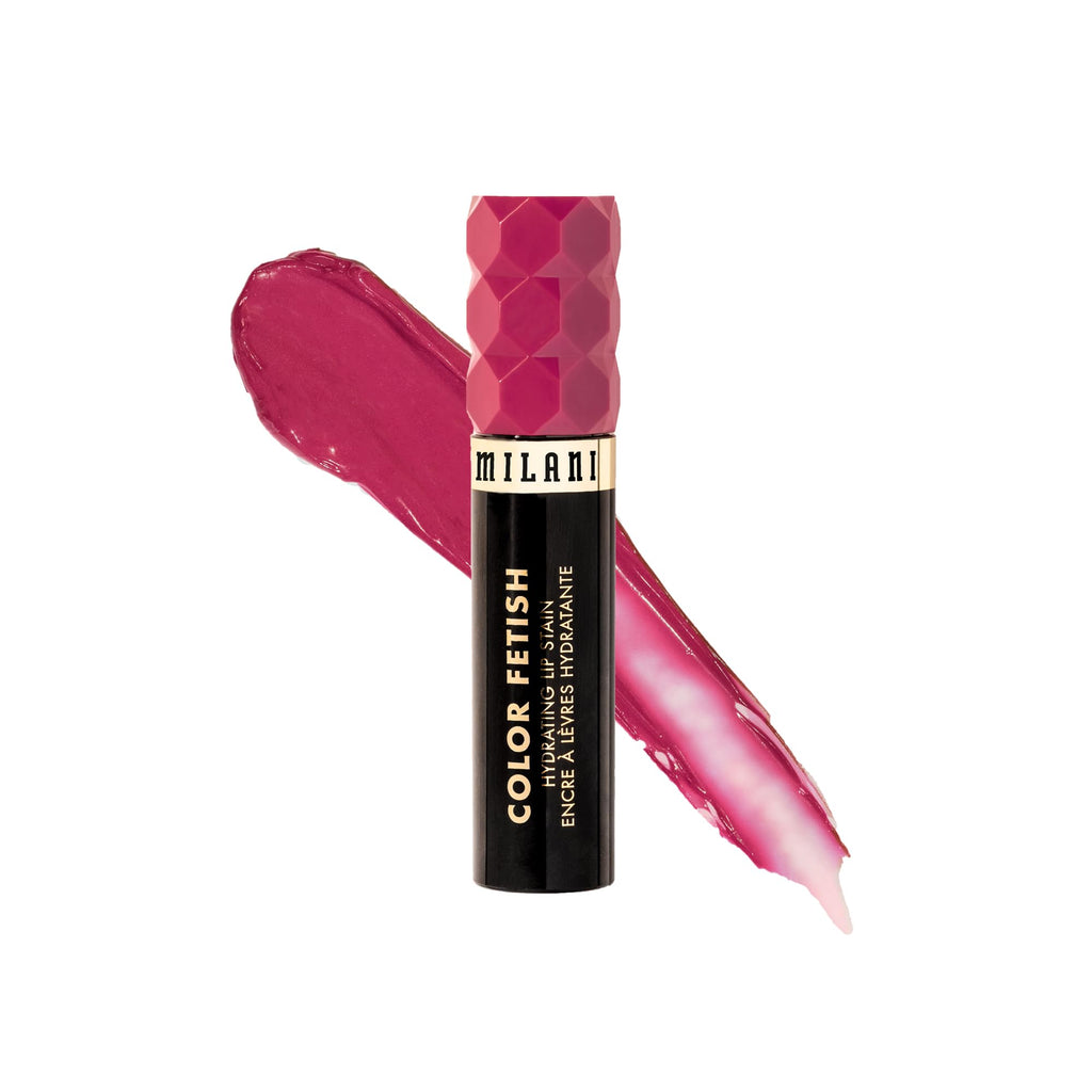 Milani Color Fetish Lip Stain 140 Pink About It – Hydrating Gloss-to-Semi Matte Lip Color
