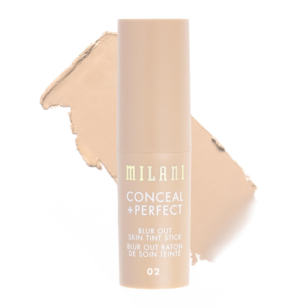 Milani Conceal + Perfect Blur Out Skin Tint Stick 02 – Buildable Tinted Moisturizer with Soft-M Matte Finish