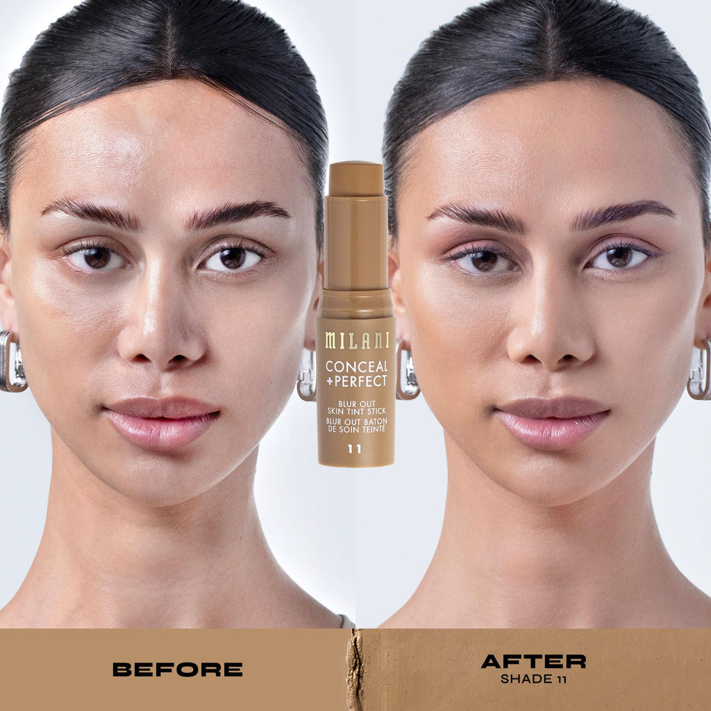 Milani Conceal + Perfect Skin Tint Stick – Blur Out Finish, Shade 11 | Buildable Coverage & Hydration