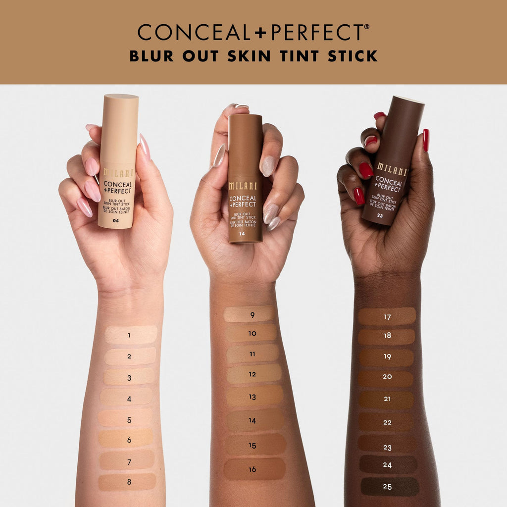 Milani Conceal + Perfect Skin Tint Stick – Blur Out Finish, Shade 11 | Buildable Coverage & Hydration