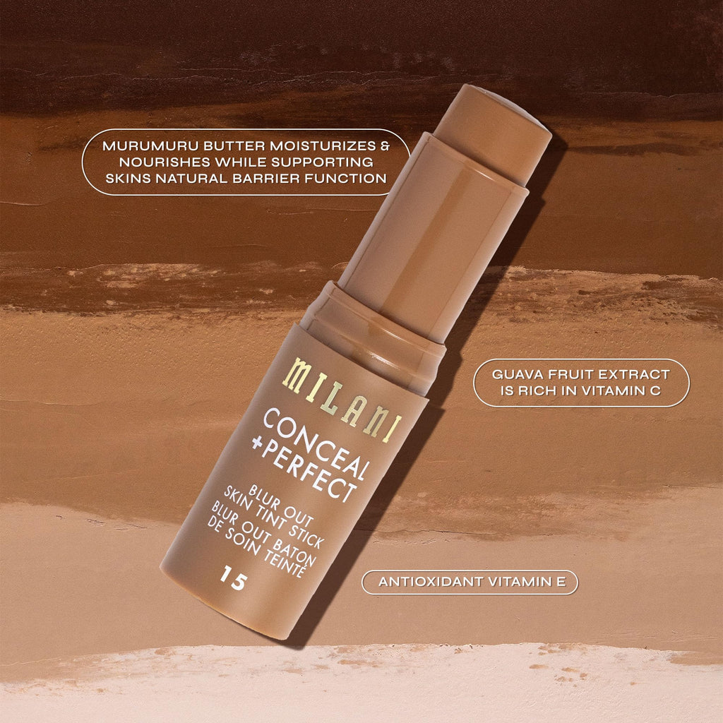 Milani Conceal + Perfect Skin Tint Stick Blur Out – Shade 01 | Buildable, Soft-Focus Tint Moisturizer