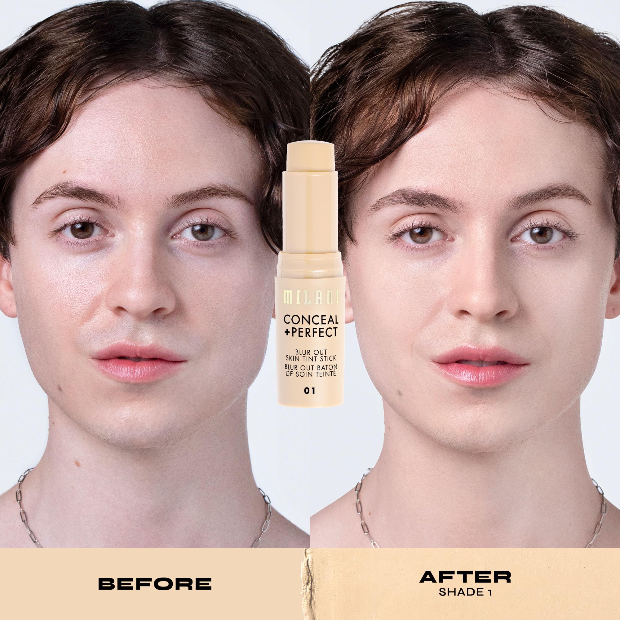 Milani Conceal + Perfect Skin Tint Stick Blur Out – Shade 01 | Buildable, Soft-Focus Tint Moisturizer
