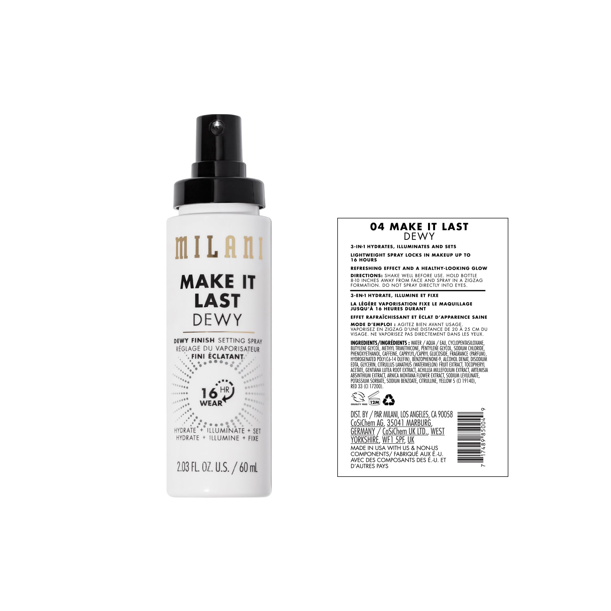 Milani Make It Dewy Setting Spray + Primer (2 Pack) – Hydrate, Glow & Set