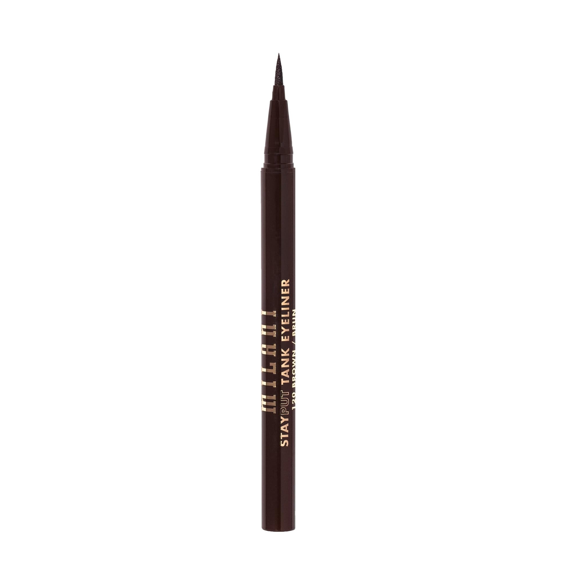 Milani The Tank Liquid Eyeliner - No-Skip Waterproof Brown 120 | Long-Lasting & Smudge-Proof