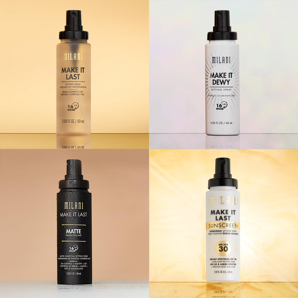 Milani Make It Last Setting Spray + Primer Original – Natural Finish with Niacinamide, 2-Pack (2.03 fl oz each)