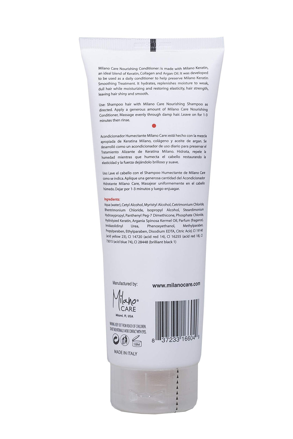 Milano Care Keratin Nourishing Shampoo & Conditioner Set | Hair Care
