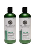 Mill Creek Biotin Shampoo – Two Pack, 14 oz Each | Natural & Organic with Argan Oil