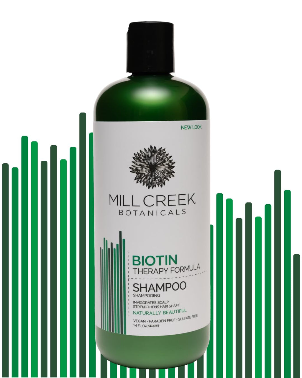 Mill Creek Biotin Shampoo – Two Pack, 14 oz Each | Natural & Organic with Argan Oil