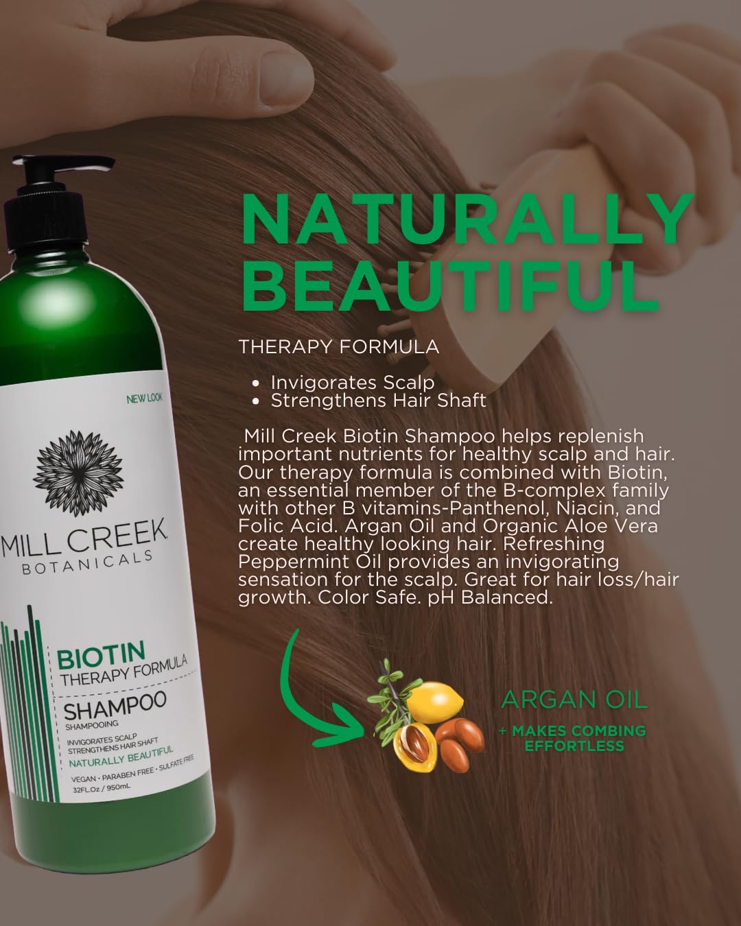 Mill Creek Biotin Shampoo 32 oz – Gentle Daily Cleansing