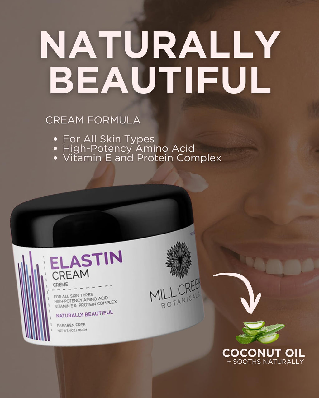 Mill Creek Botanicals Elastin Cream — 4 oz | Restore Elasticity & Smooth Skin