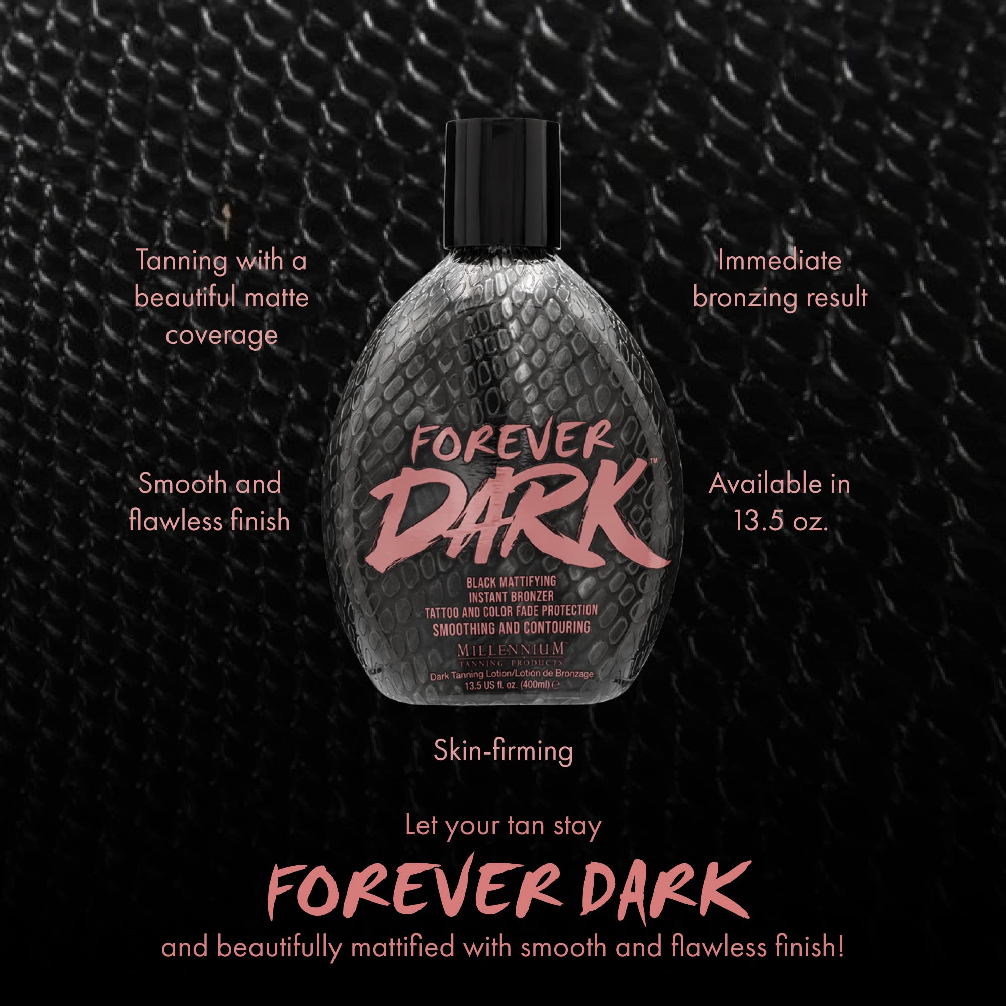 Millennium Tanning Forever Dark Black Mattifying Instant Bronzer – 13.5 oz