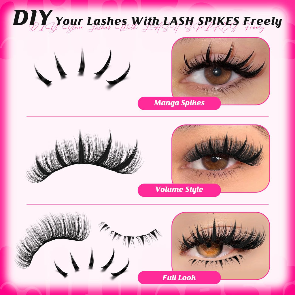 MilyBest 4 Styles Lash Clusters Kit – Silk, Rozen, Fable, Mist with Bond & Seal