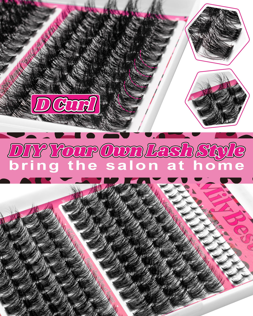 MilyBest Fable Lash Clusters Kit - DIY Volume Lashes 10-18mm