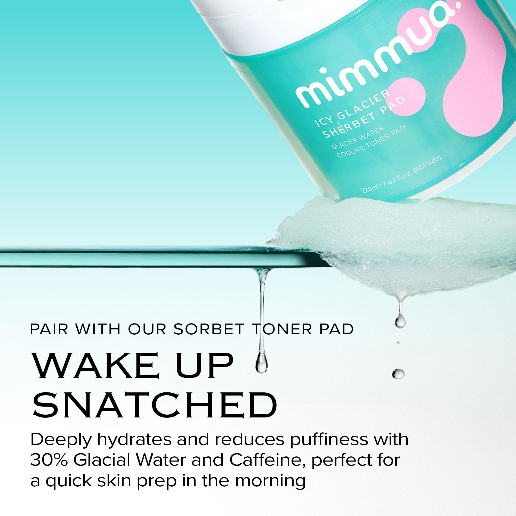 mimmua! Ice Sorbet Soothing & Cooling Face Moisturizer | Non-Comedogenic Gel Cream for Pores & Fungal Acne Safe | 3.38 oz