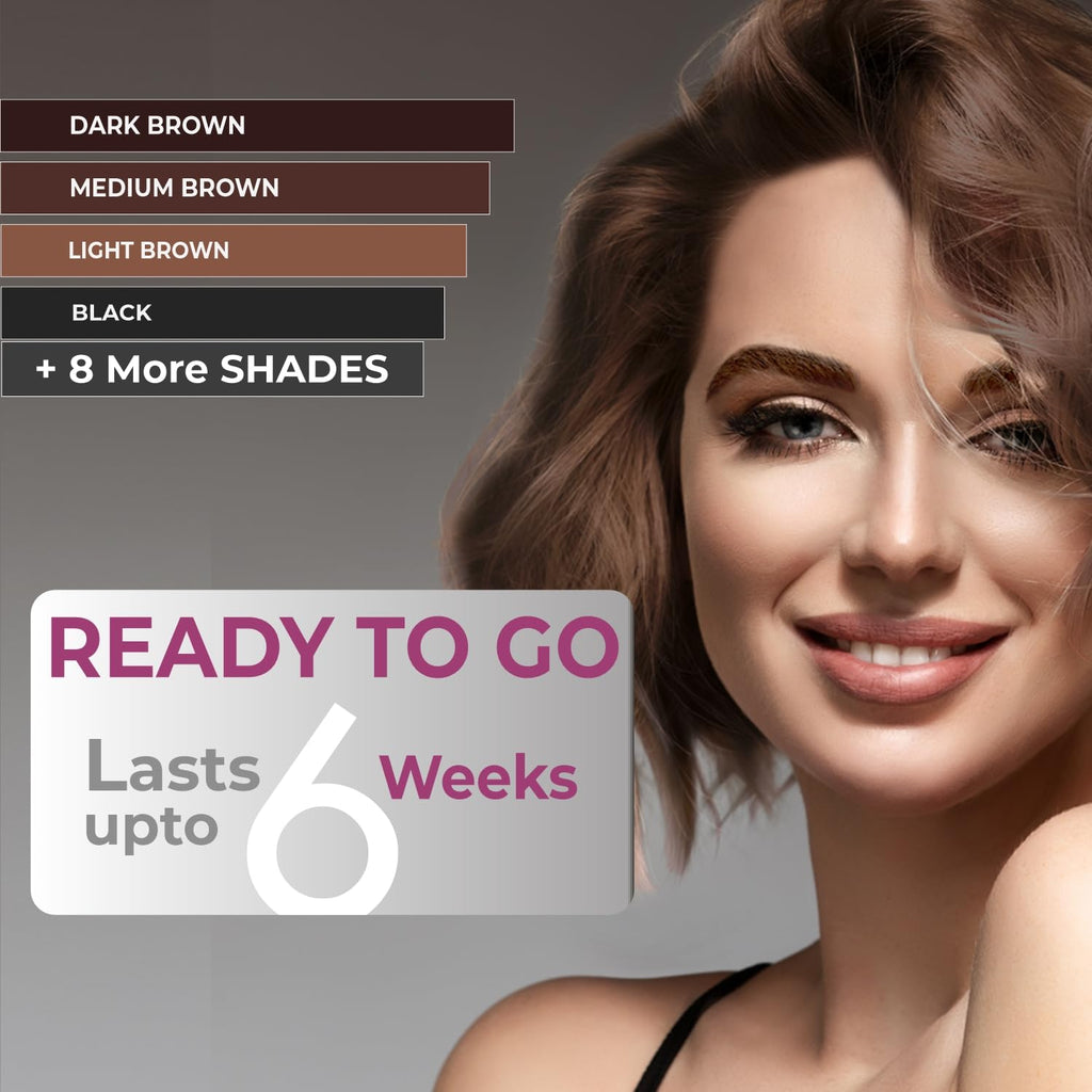 MinaiBrow iBrow Henna Color Kit — No Ammonia, Vegan, Up to 30 Applications (Ash Blond)