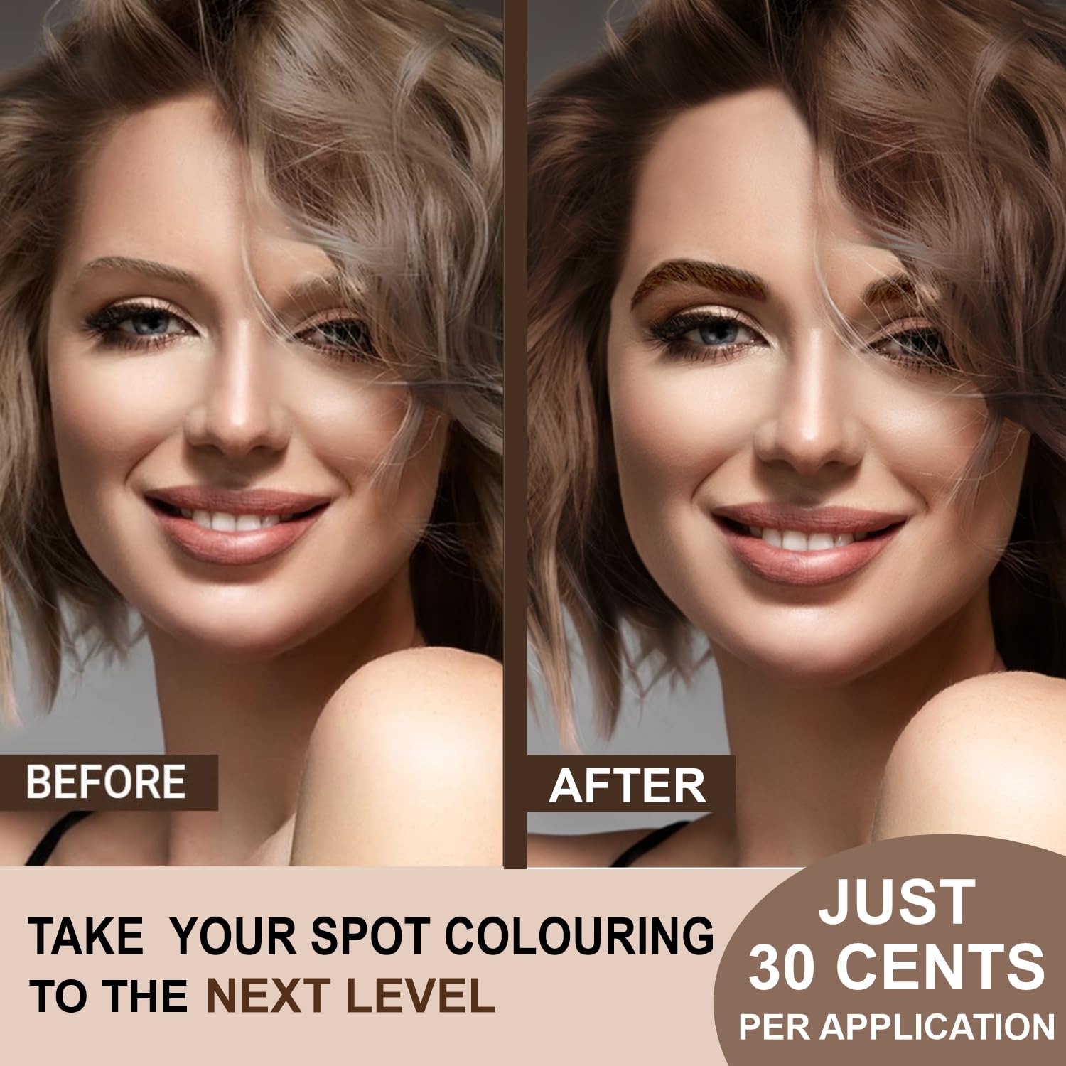 MinaiBrow iBrow Henna Color Kit — No Ammonia, Vegan, Up to 30 Applications (Ash Blond)