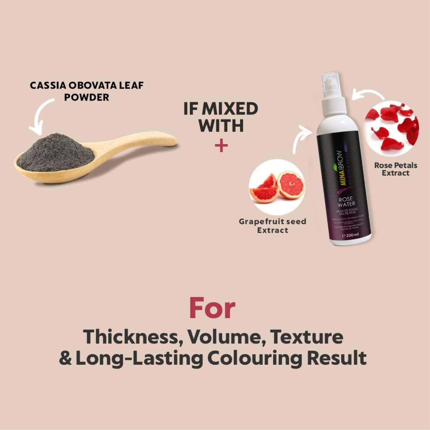 MinaiBrow iBrow Henna Color Kit — No Ammonia, Vegan, Up to 30 Applications (Ash Blond)