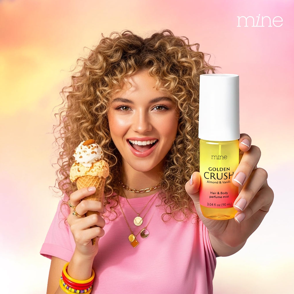 Mine Hair Perfume & Body Mist – Almond & Vanilla Scent, IFRA Safe, 3.04 oz