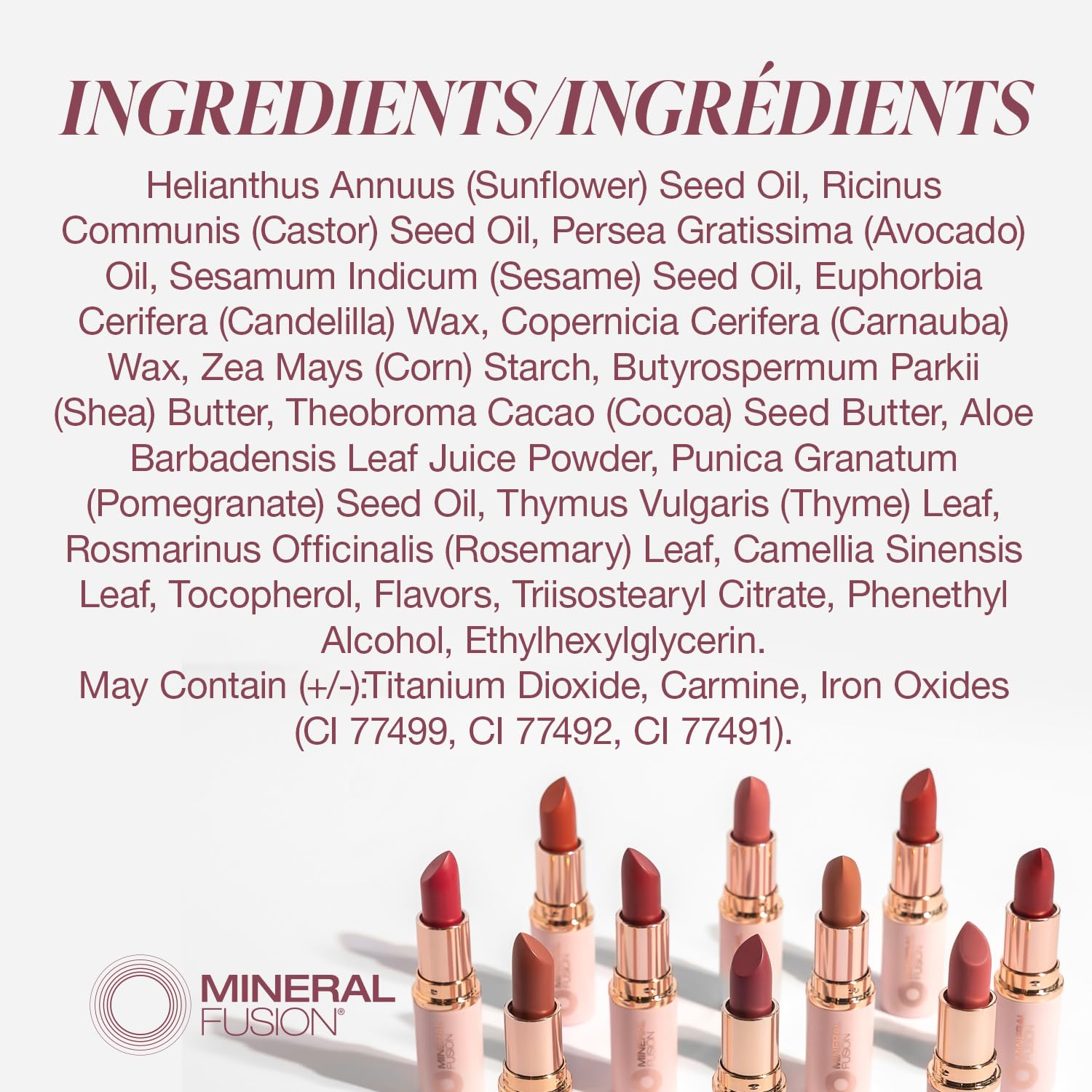 Mineral Fusion Lipstick Kir Royale – Long-Lasting, Smudge-Free Color with Avocado Oil