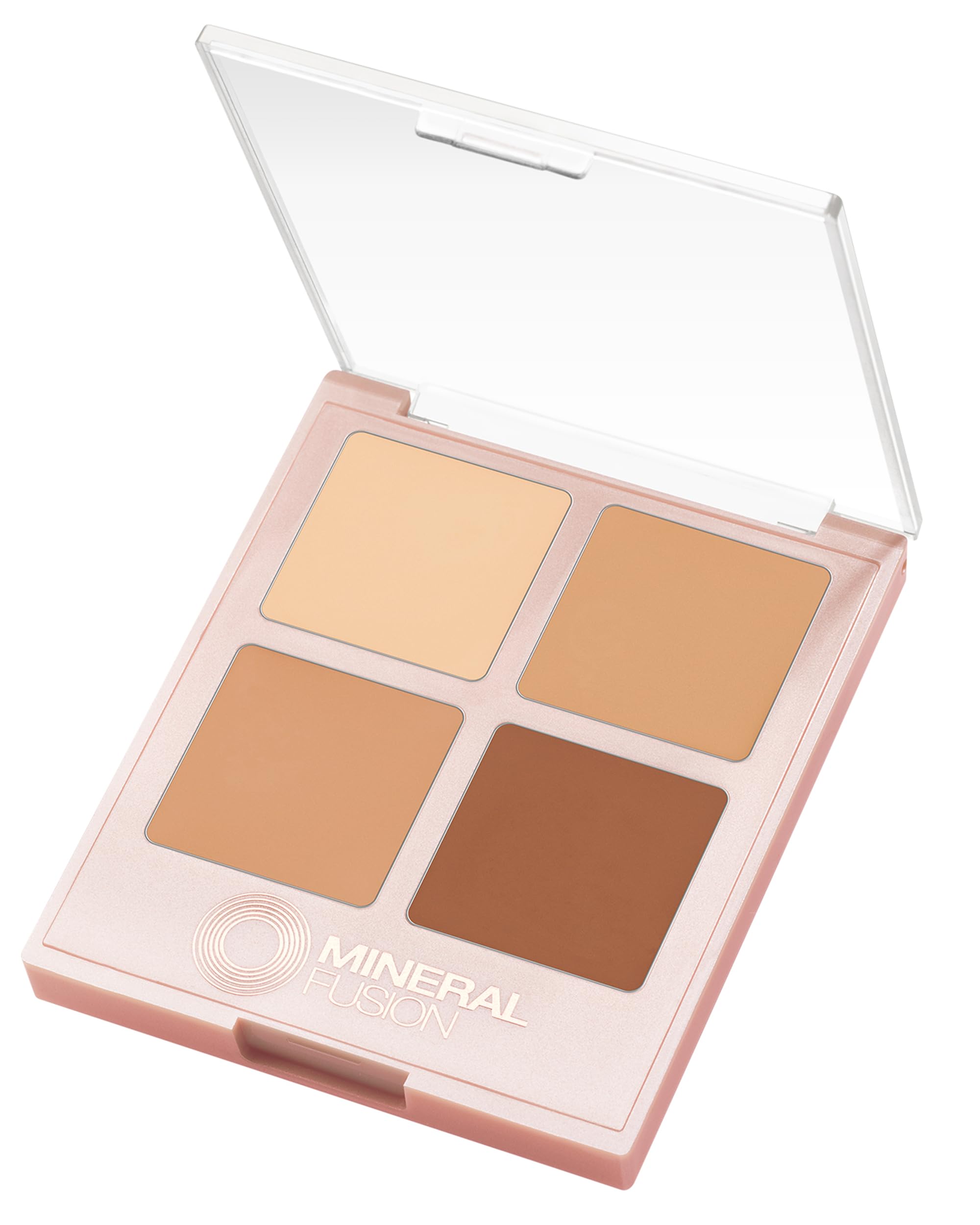 Mineral Fusion Decadence Concealer Palette Quad — 4 Creamy Full-Coverage Warm to Dark Shades