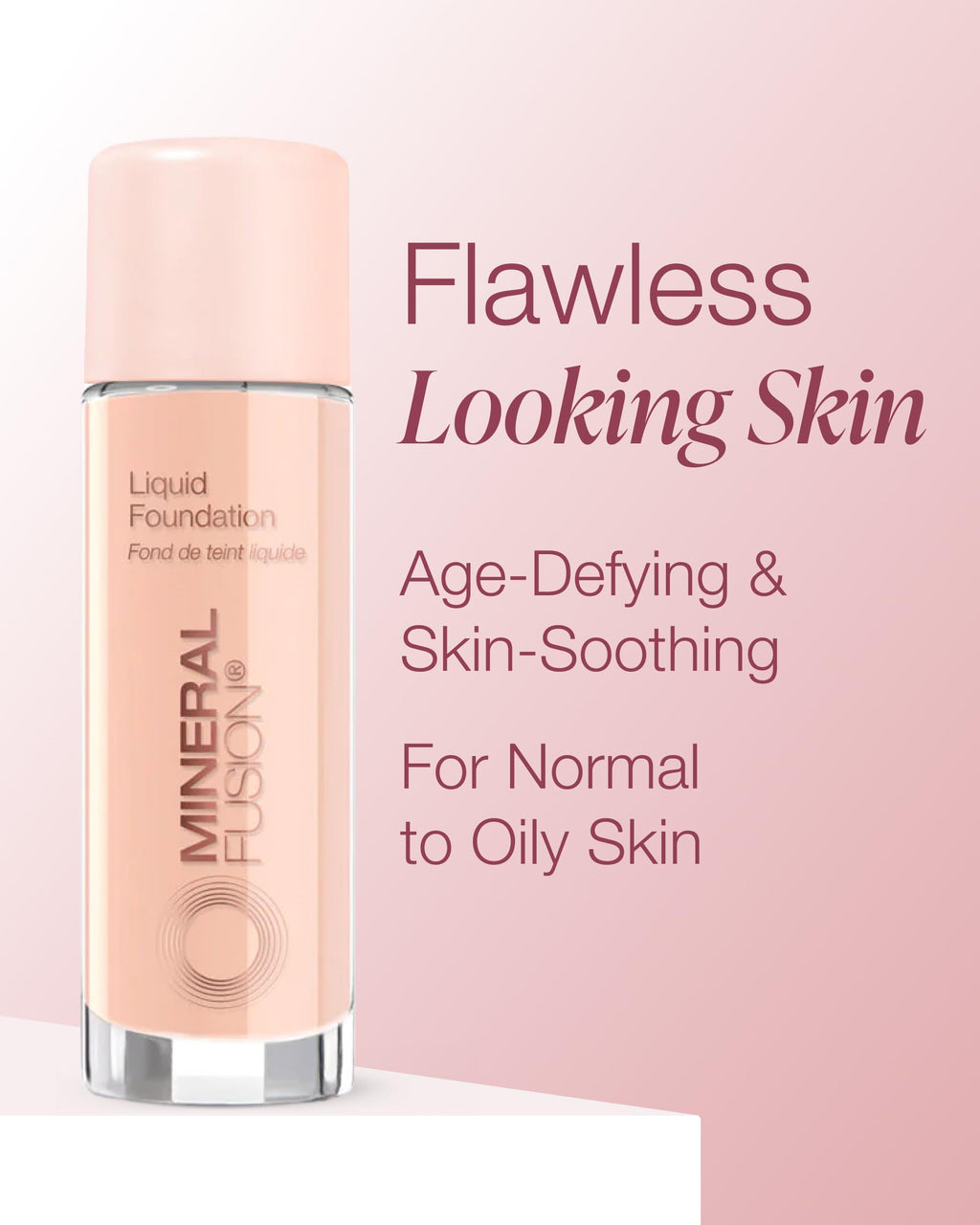 Mineral Fusion Full Coverage Liquid Foundation Cool 1 Fair - Lightweight Hydrating Matte Finish