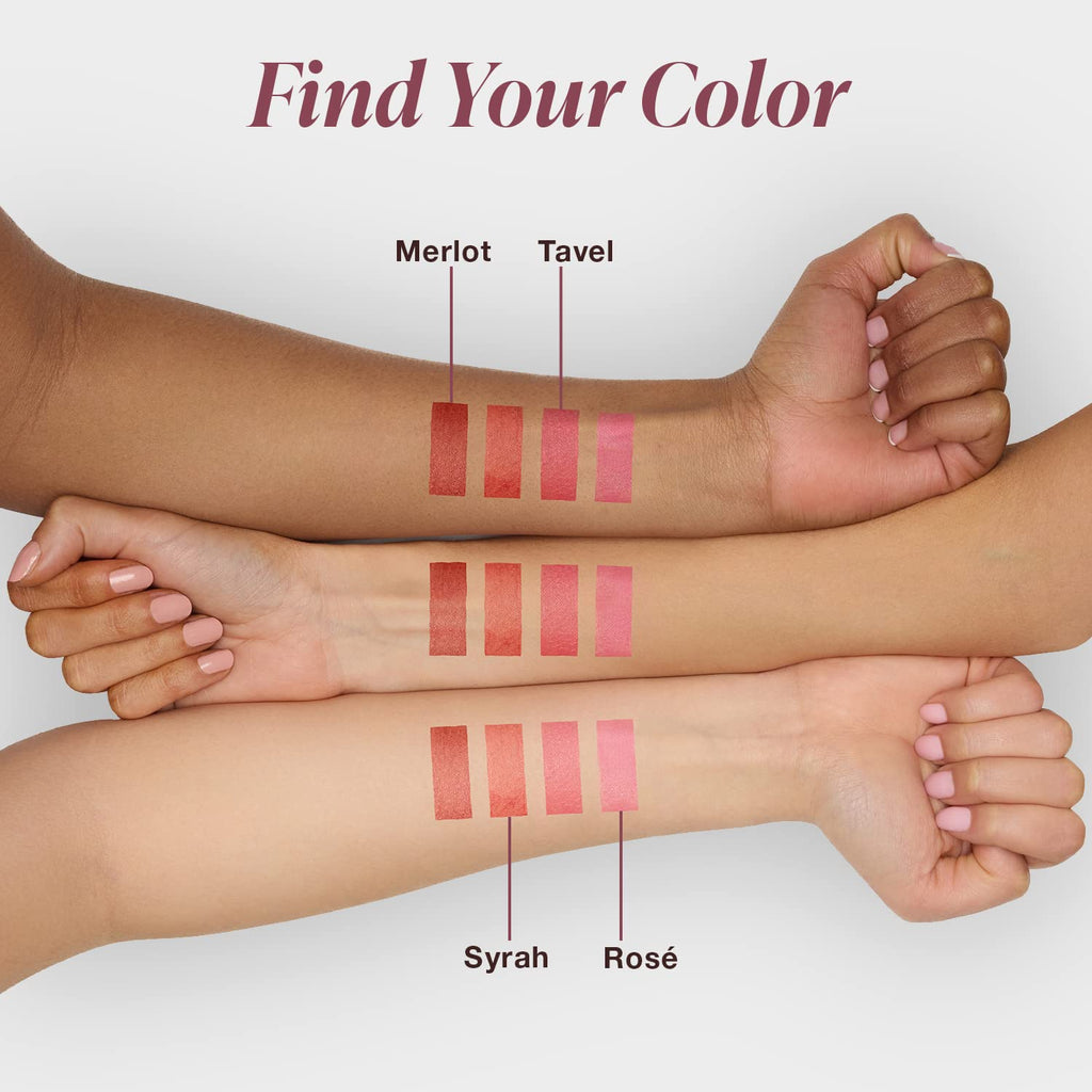 Mineral Fusion 2-in-1 Lip & Cheek Stain Tavel - Vibrant Coral Hydrating Matte Color