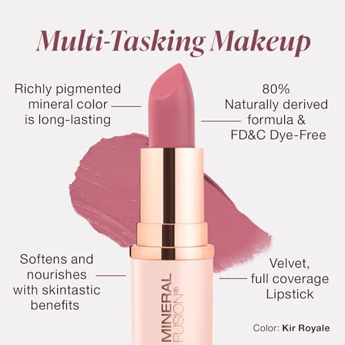 Mineral Fusion Lipstick Kir Royale – Long-Lasting, Smudge-Free Color with Avocado Oil