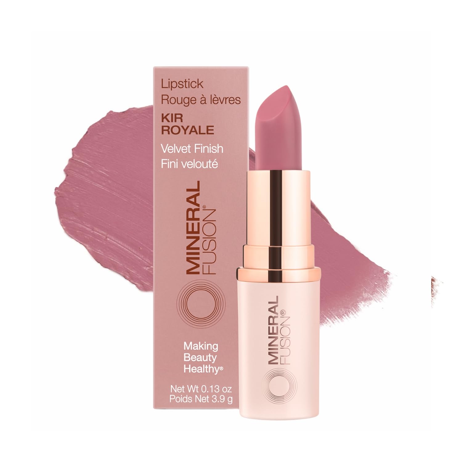 Mineral Fusion Lipstick Kir Royale – Long-Lasting, Smudge-Free Color with Avocado Oil