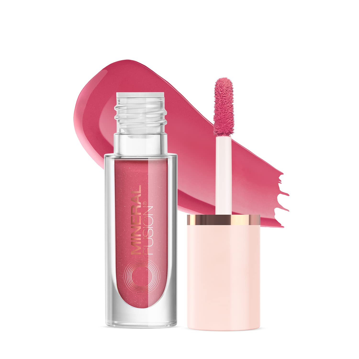 Mineral Fusion 2-in-1 Lip & Cheek Stain Rose – Hydrating Matte Color (0.10 oz)