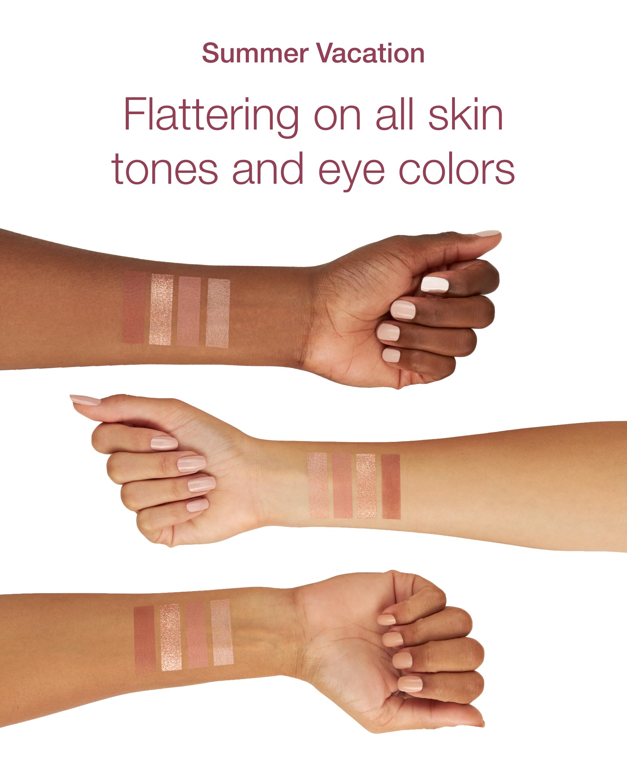 Mineral Fusion Eyeshadow Palette | Vegan Eye Makeup with Matte, Satin, and Shimmer Finishes | Natural, Lightweight Formula (Summer Vacation)