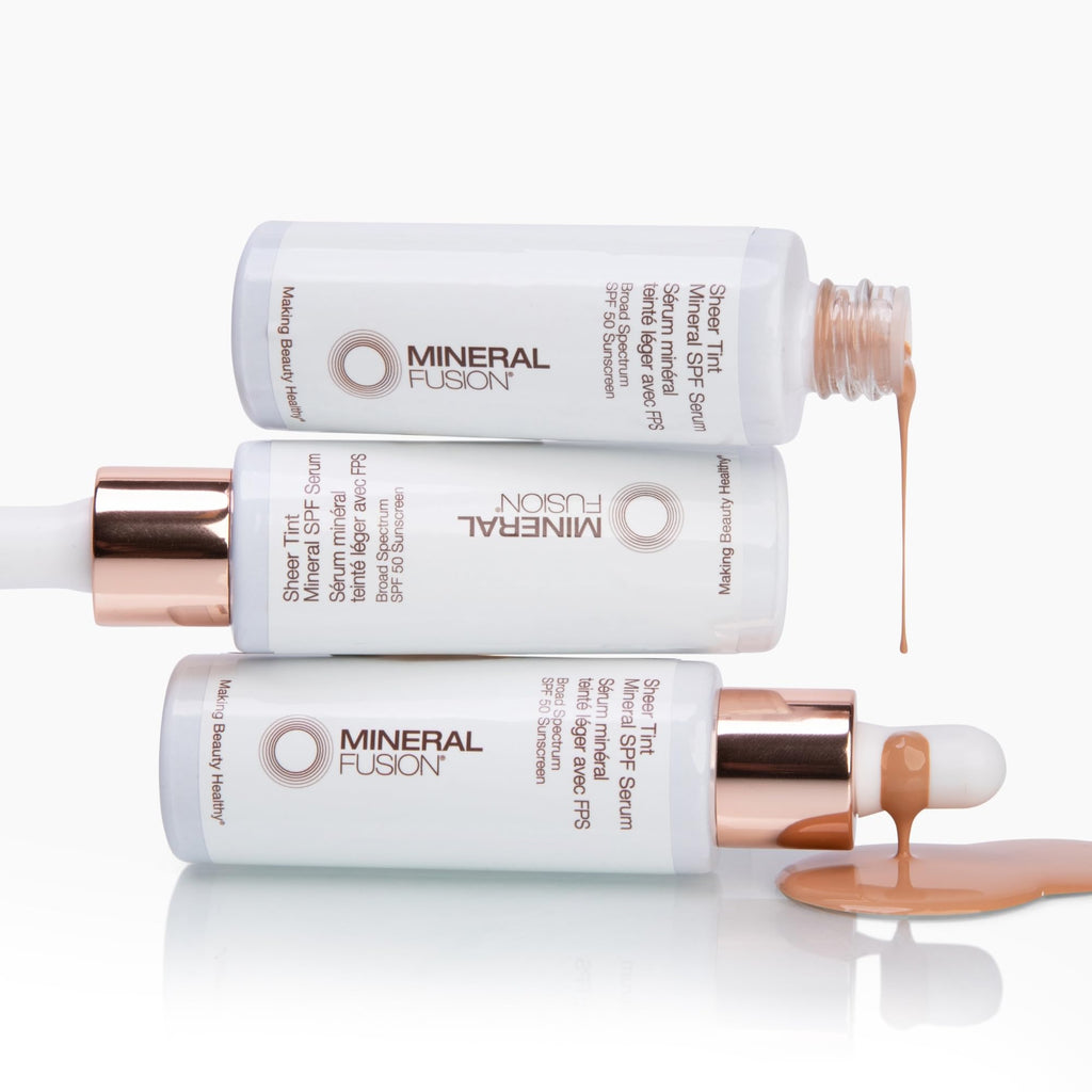 Mineral Fusion Face Serum – Sheer Tint SPF 50 Mineral Sunscreen, Tan