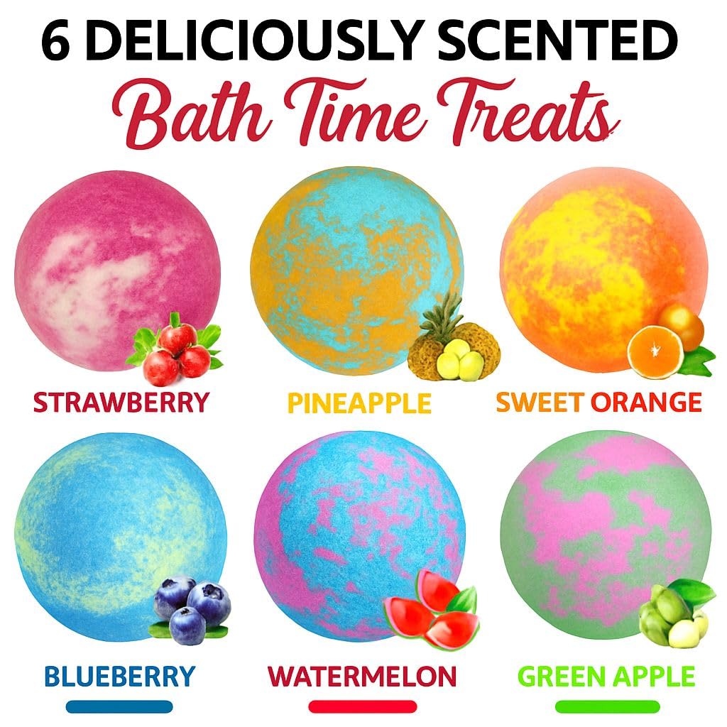 Mineral Me California Unicorn Bath Bombs for Kids — Jewelry Inside, Organic, Skin-Moisturizing Bubble Bath Gift for Girls