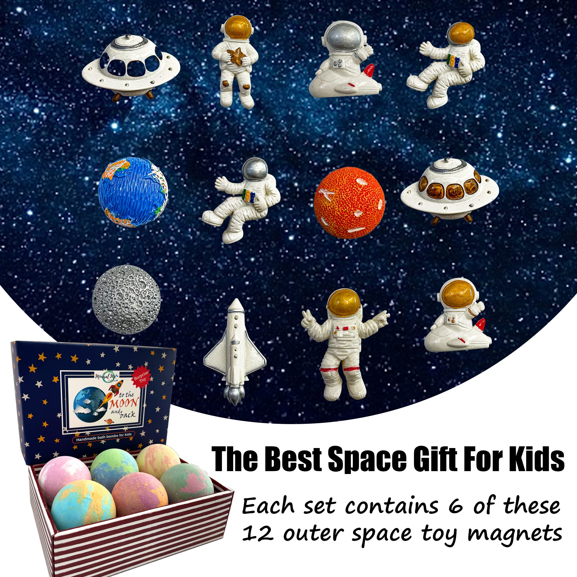 Galaxy Bath Bombs for Kids with Surprise Inside – Organic Bubble Bath by Mineral Me California