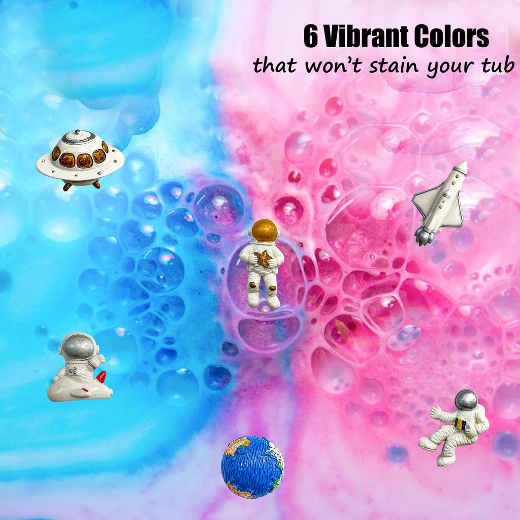 Galaxy Bath Bombs for Kids with Surprise Inside – Organic Bubble Bath by Mineral Me California