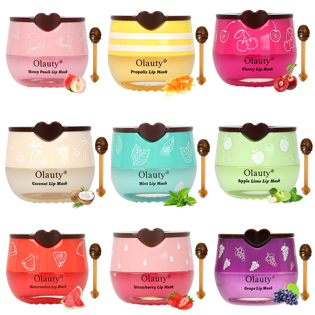 Minfei 9-Piece Bee Lip Balm Set – Propolis Lip Mask & Overnight Hydration