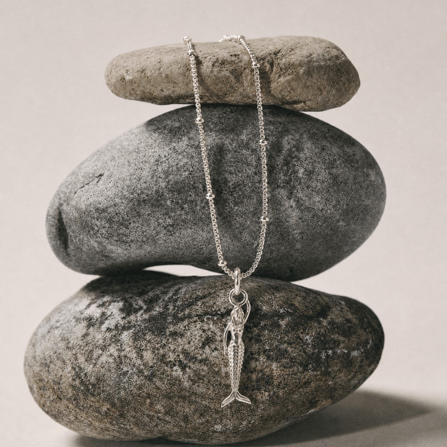 Mini Mermaid Silver Necklace - Zennor