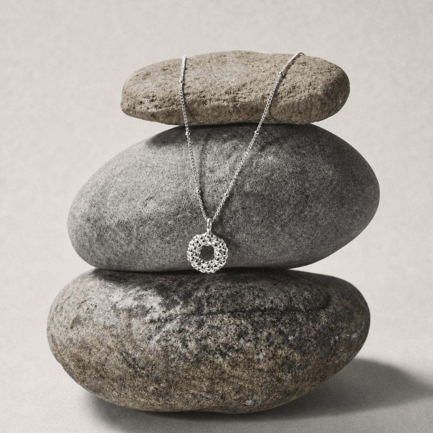 Mini Silver Barnacle Necklace