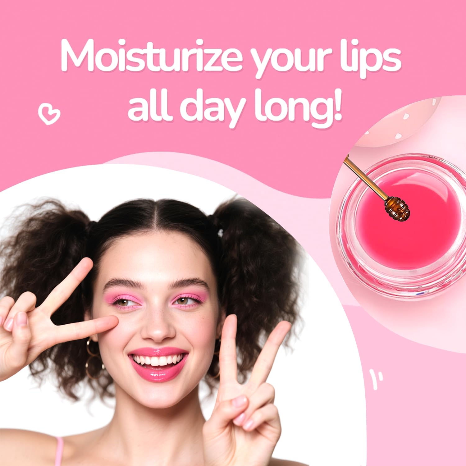 Miniling 6-Piece Bee Lip Balm Mask Honey Pot | Hydrating Sleep Lip Masks