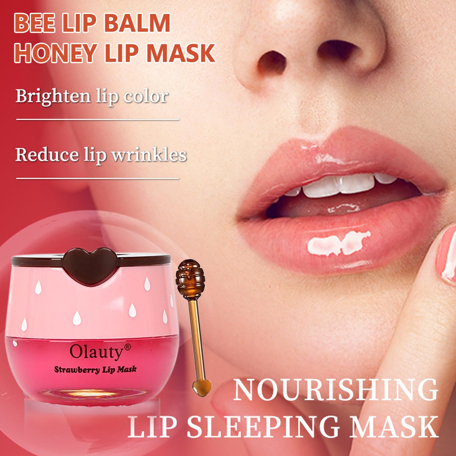 Miniling 6-Piece Bee Lip Balm Mask Honey Pot | Hydrating Sleep Lip Masks