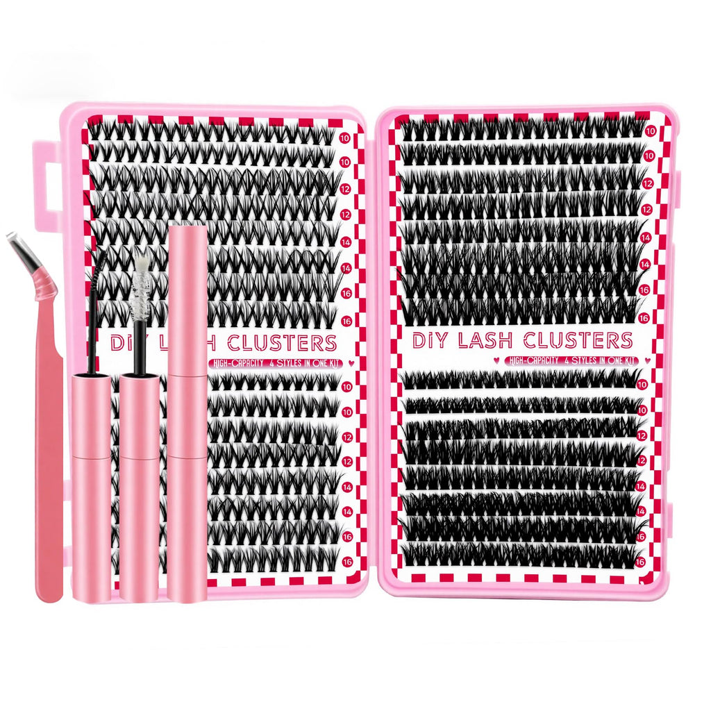 MINNNANOTOKU Lash Extension Kit DIY 640pcs – 10-16mm, Bond & Seal, Tweezers