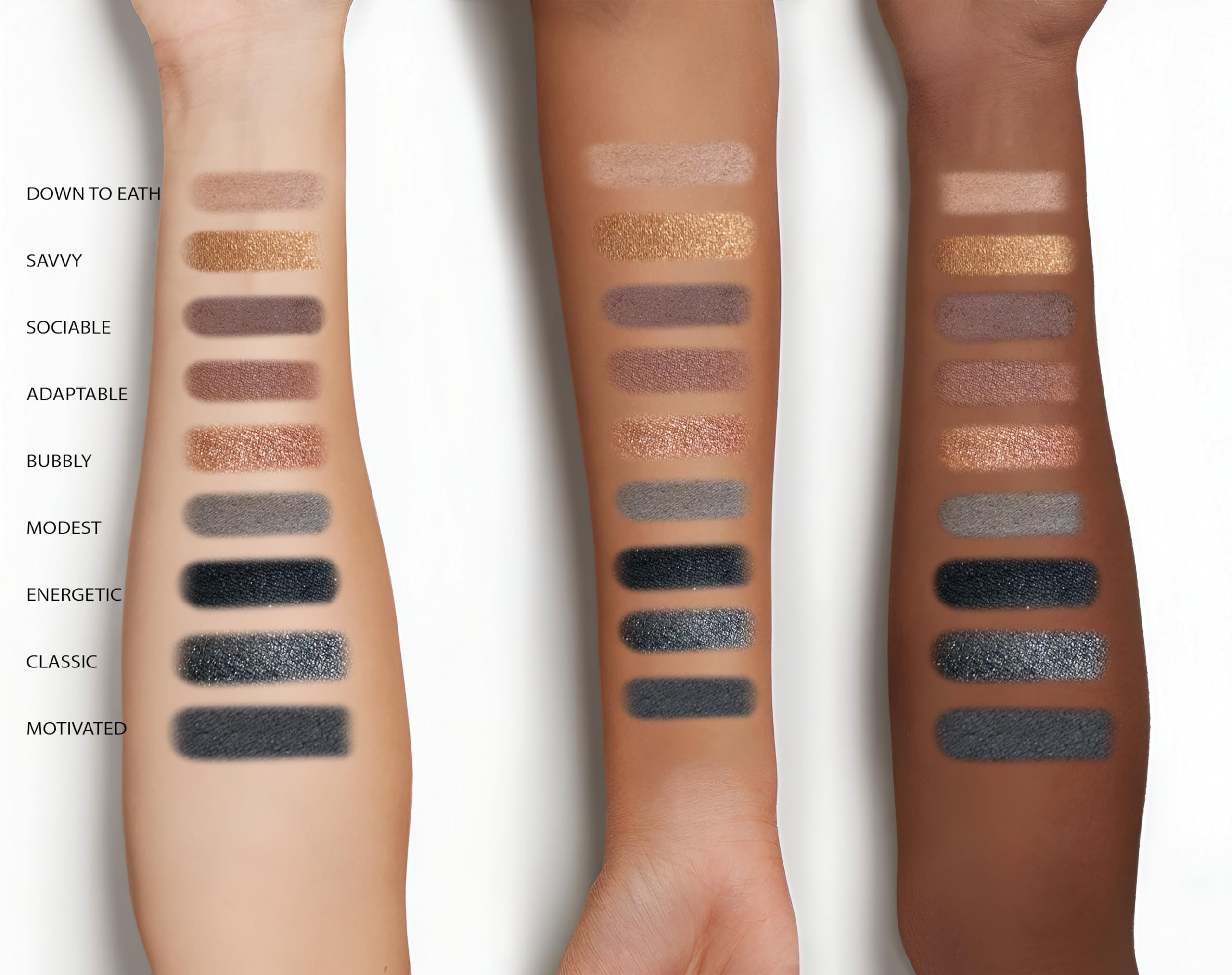 Mirabella True To You Neutral Eye Palette — 17 Matte & Shimmer Neutrals + Primer Included