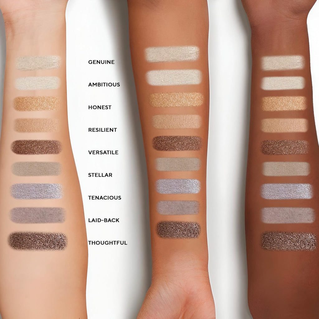 Mirabella True To You Neutral Eye Palette — 17 Matte & Shimmer Neutrals + Primer Included