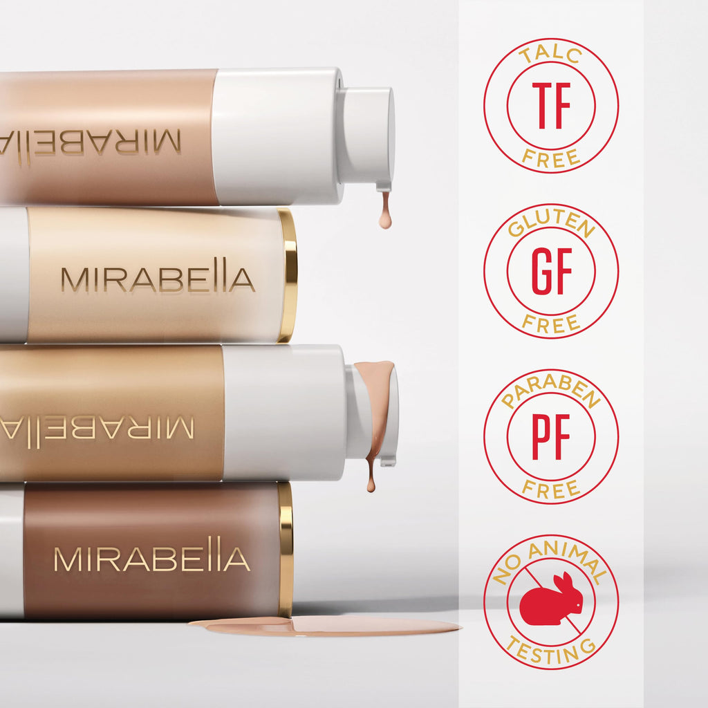 Mirabella Invincible for All HD Liquid Foundation – Hydrating, Full-Coverage Demi-Matte Finish, Tan T160