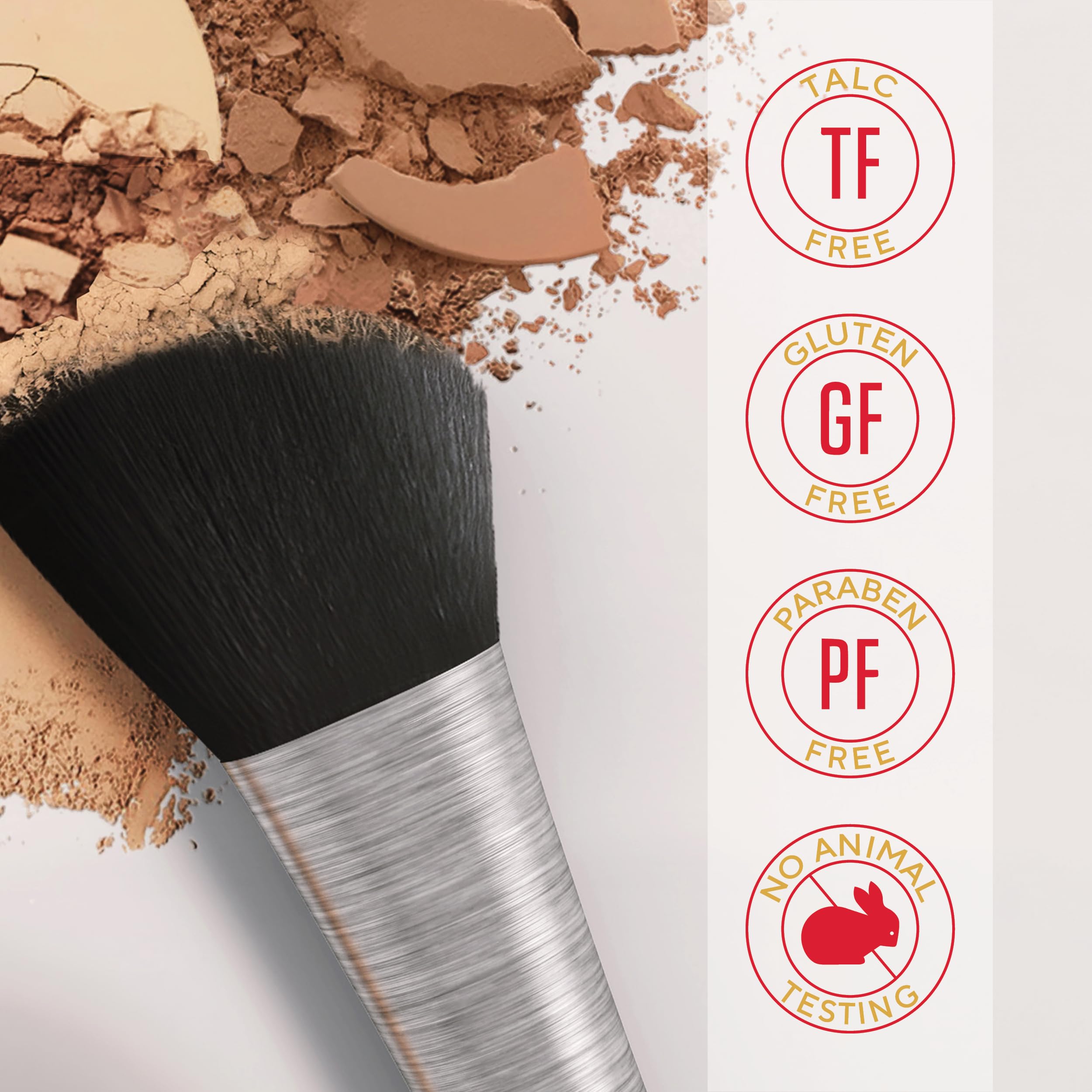 Mirabella Invincible Pure Pressed Powder Foundation Ivory I3 – Buildable Matte Mineral Makeup