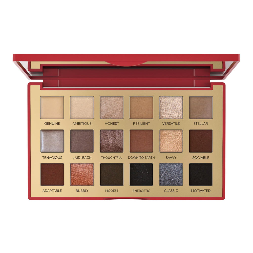 Mirabella True To You Neutral Eye Palette — 17 Matte & Shimmer Neutrals + Primer Included