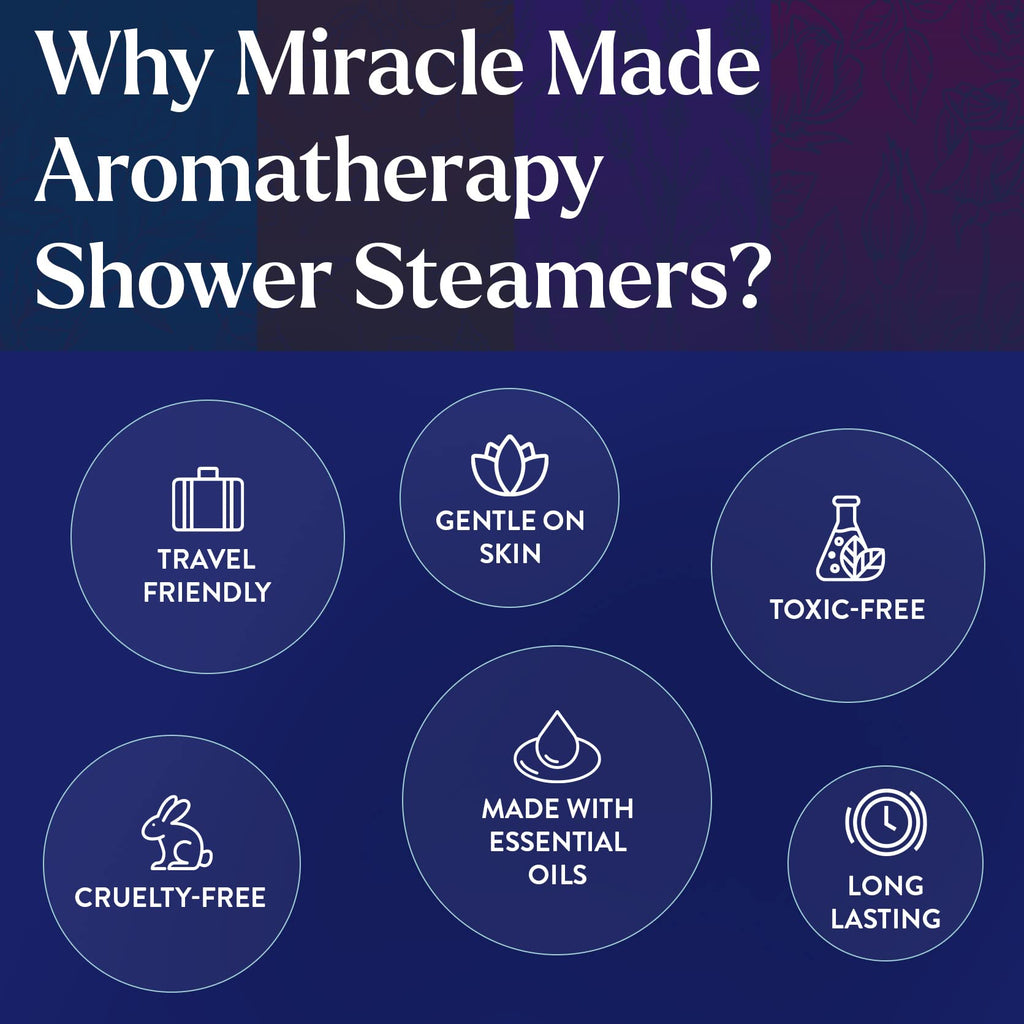 Miracle Made Citrus Mint Aromatherapy Shower Steamers – 15 Shower Melt Tablets for Relaxation and Daily Self-Care