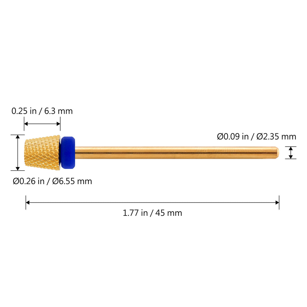 MIRACLE Nail Bits - 3/32 in Backfill Cone Shape Flat End, Coarse Grit