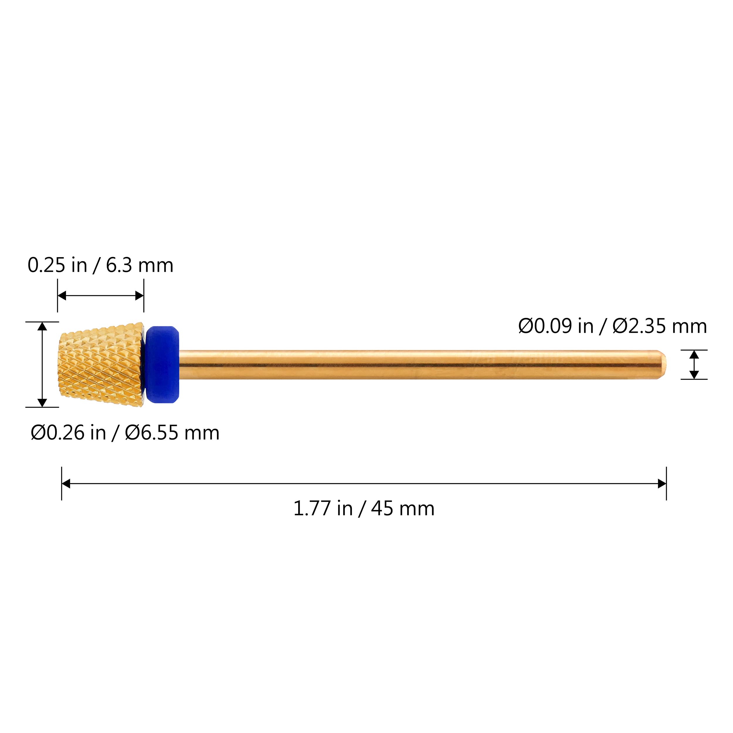 MIRACLE Nail Bits - 3/32 in Backfill Cone Shape Flat End, Coarse Grit