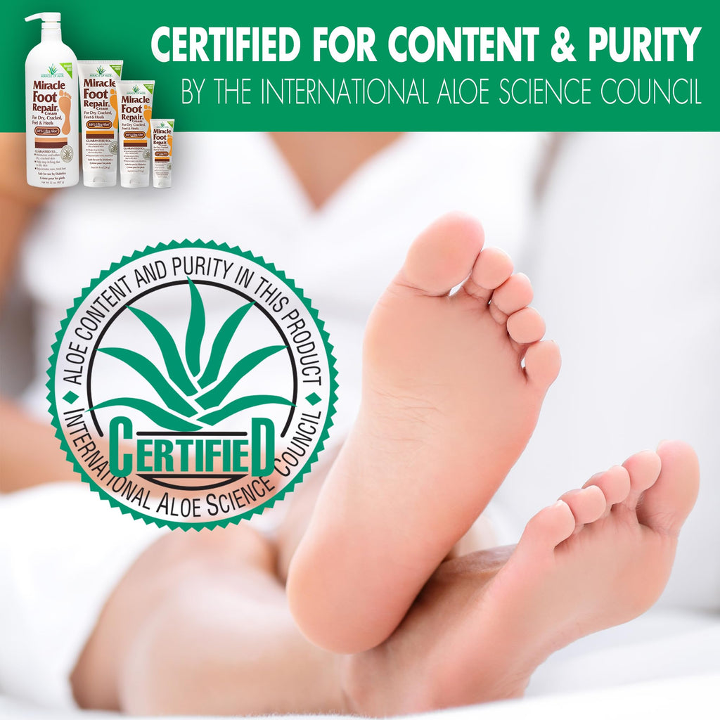Miracle Foot Repair Cream (8 oz / 3-Pack) – 60% Ultra Aloe for Dry, Cracked Heels