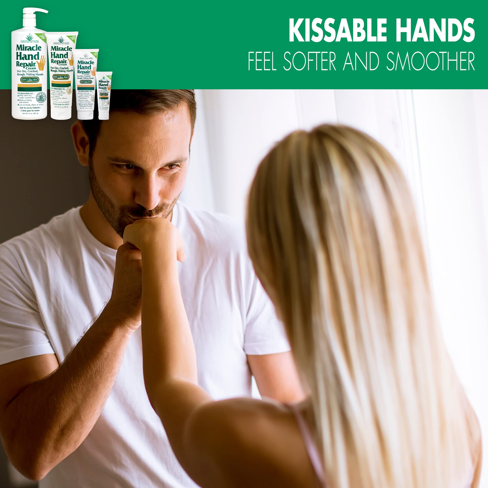 Miracle of Aloe Hand Repair 8 oz & Foot Repair 1 oz – Fast-Absorbing Moisturizing Duo